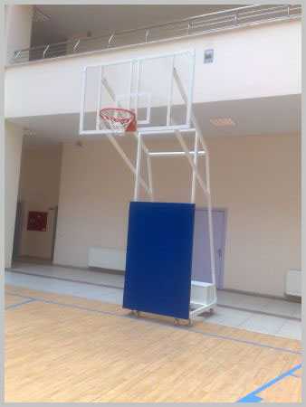 BASKETBOL POTASI DÖRT DİREKLİ TEKERLEKLİ FİBER POLİÜRETAN PANYALI 105X180CM